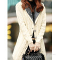 Fleece Lined Sweater with Large Code Thickened Women Coat (BTQ036)